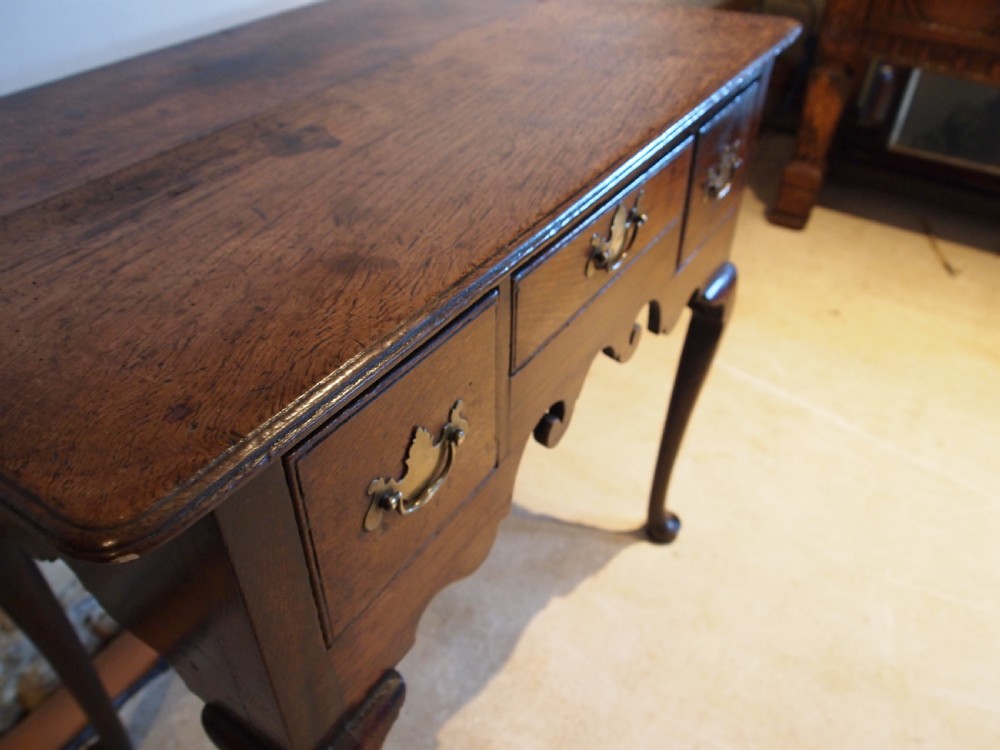 Table lowboy George II Oak c1760 View XIII