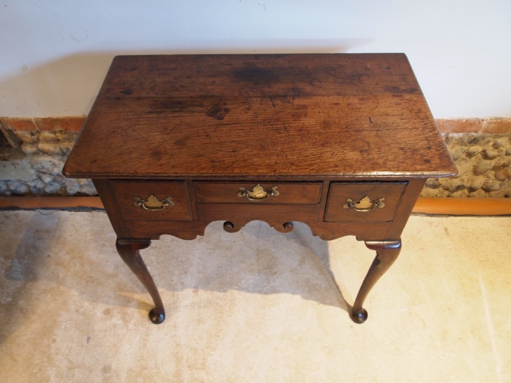 Table lowboy George II Oak c1760 View XIV