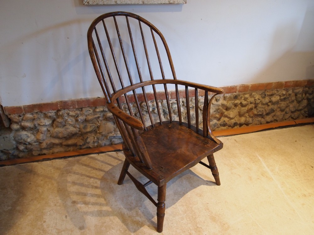 Chair stunning rare George III Windsor West country Yew Ash Elm c1780