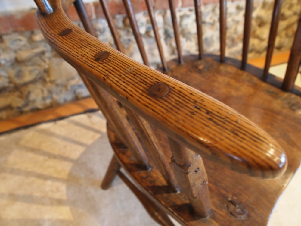 Chair stunning rare George III Windsor West country Yew Ash Elm c1780 View II
