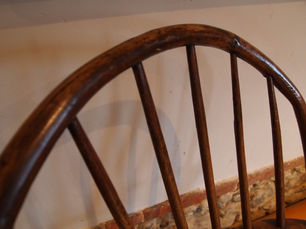 Chair stunning rare George III Windsor West country Yew Ash Elm c1780 View III