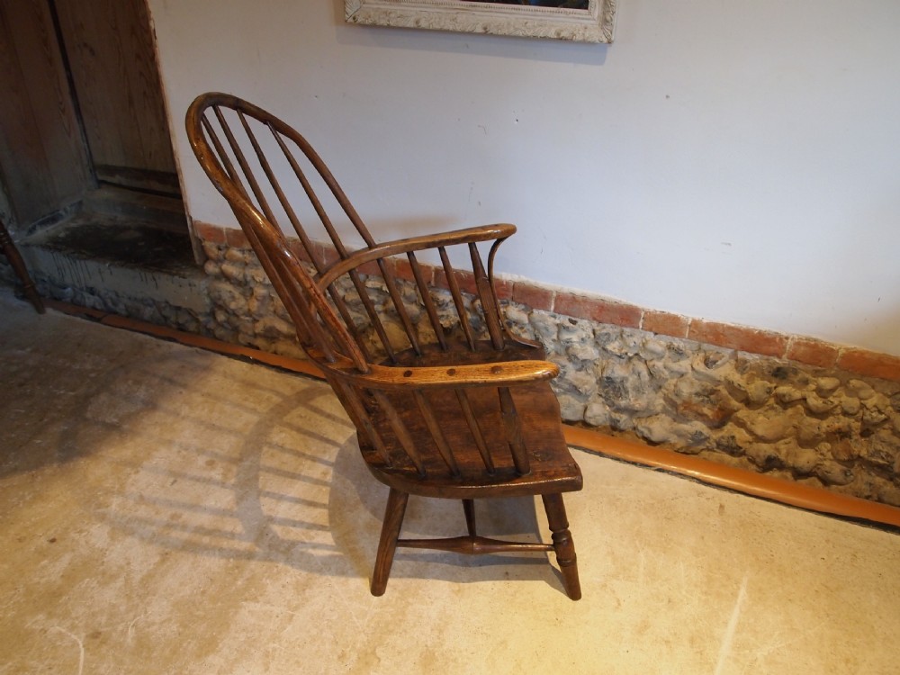 Chair stunning rare George III Windsor West country Yew Ash Elm c1780 View VI