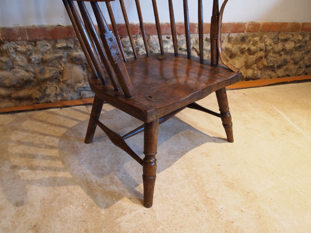 Chair stunning rare George III Windsor West country Yew Ash Elm c1780 View X