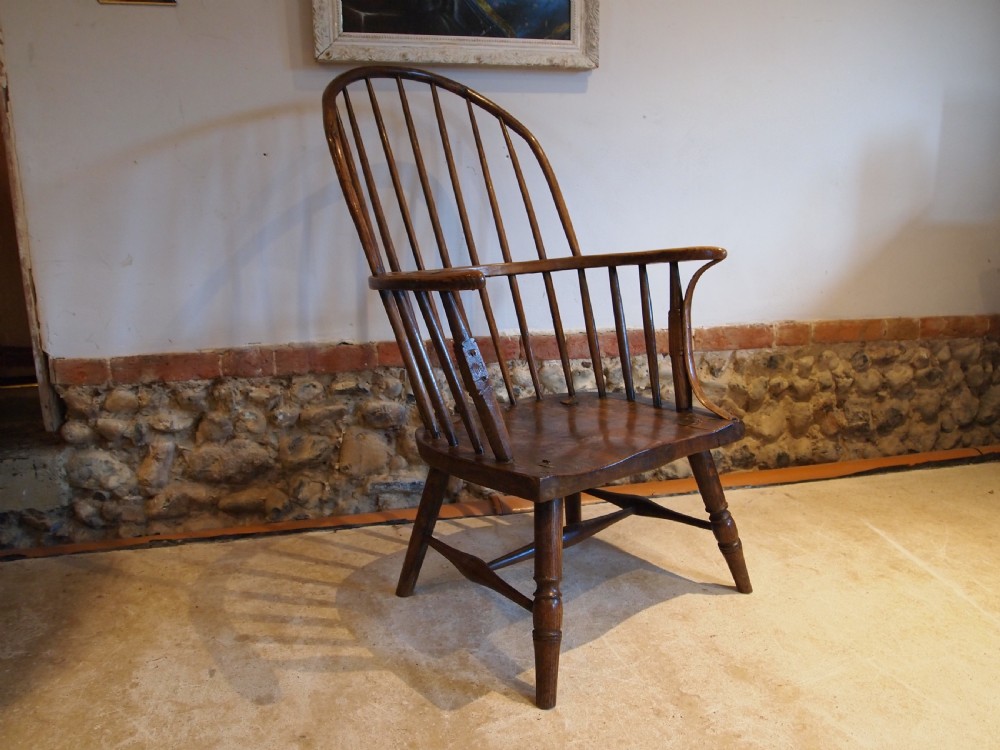 Chair stunning rare George III Windsor West country Yew Ash Elm c1780 View XI