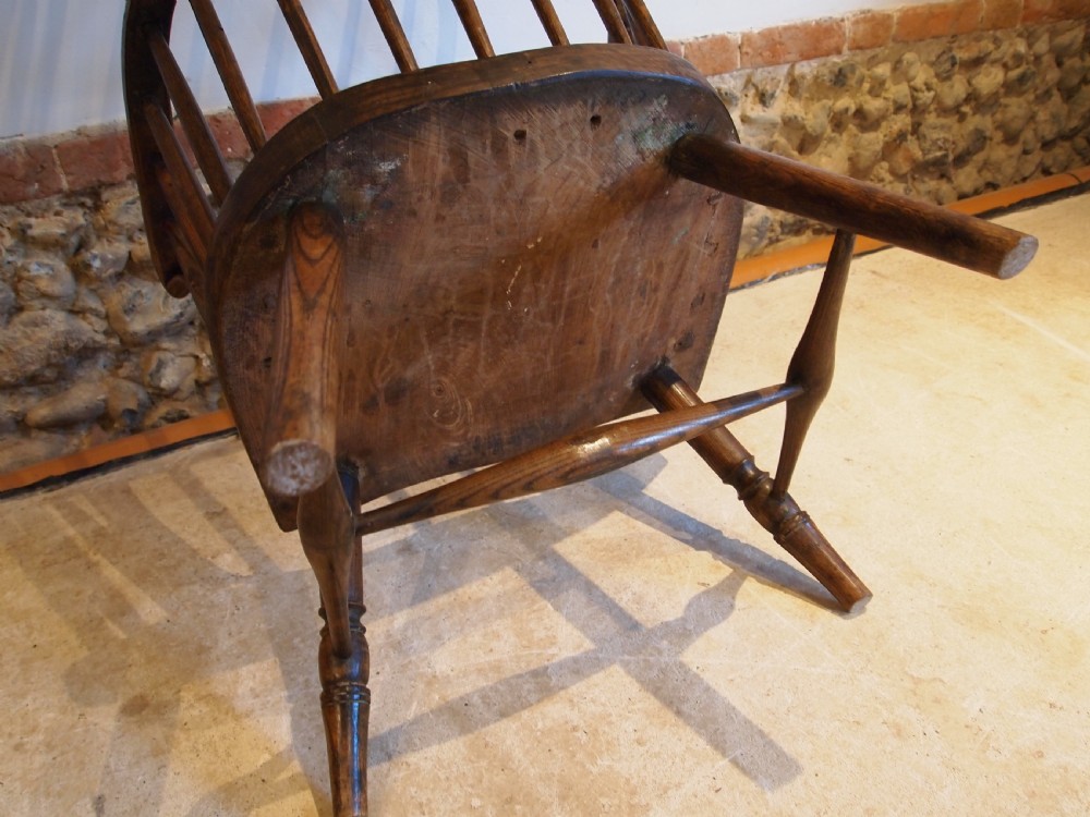 Chair stunning rare George III Windsor West country Yew Ash Elm c1780 View XIV