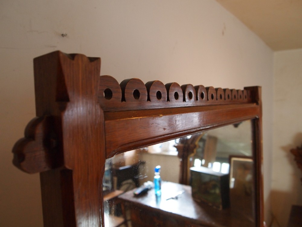 Dressing table Victorian Oak Arts and Crafts Gillows Pugin influenced c1870 View VII