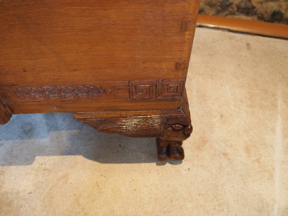 Chest trunk Coffer Outstanding Chinese Camphor wood c1920 View XIV