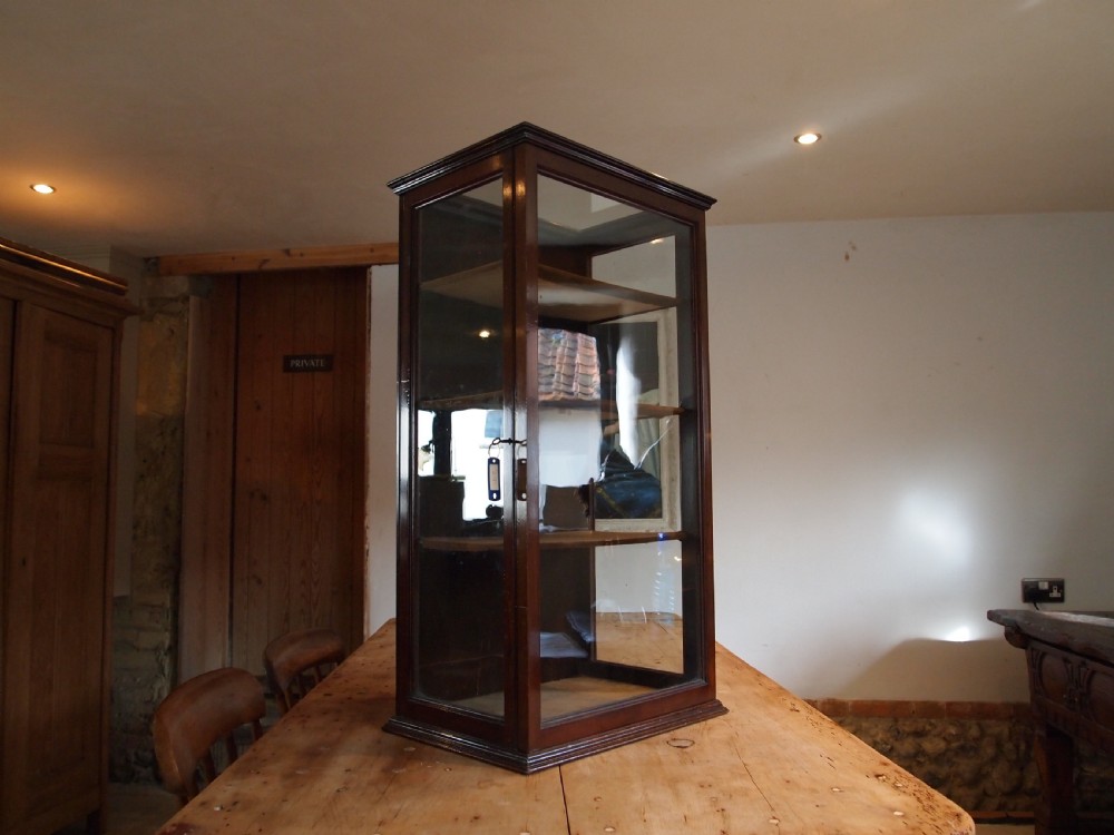 Cabinet shop display Victorian Mahogany John Sharpe Leicester c1890