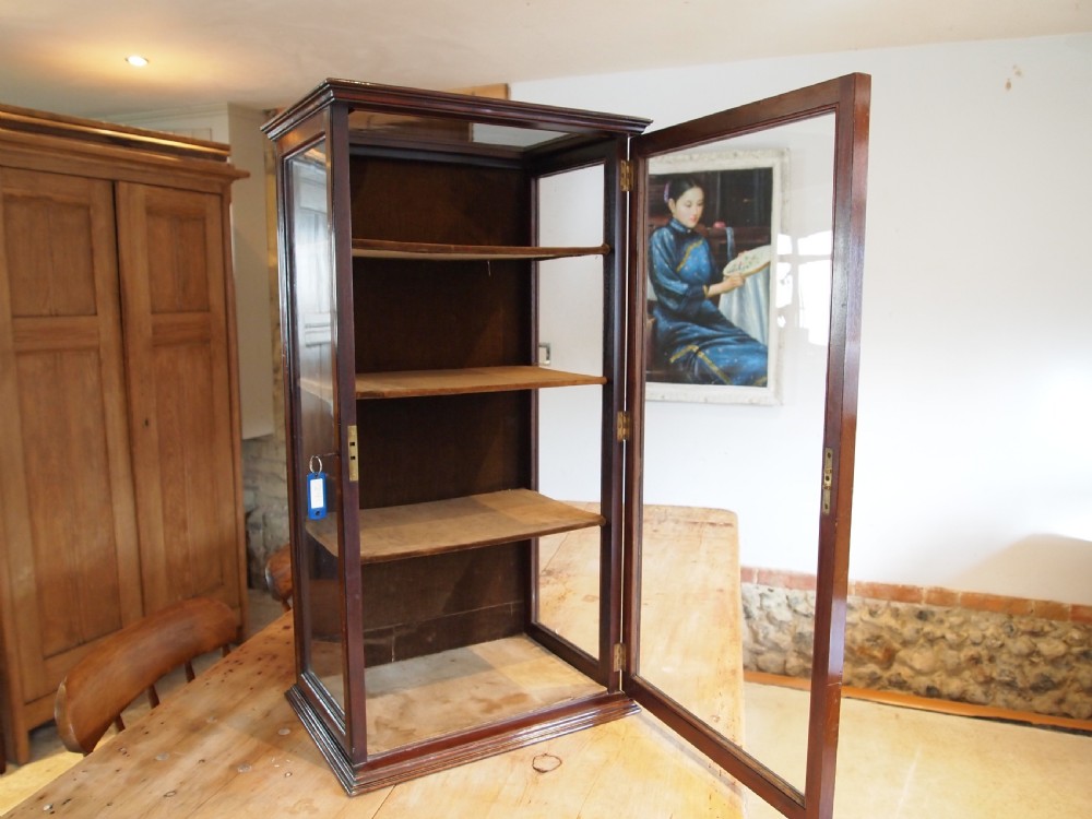 Cabinet shop display Victorian Mahogany John Sharpe Leicester c1890 View III