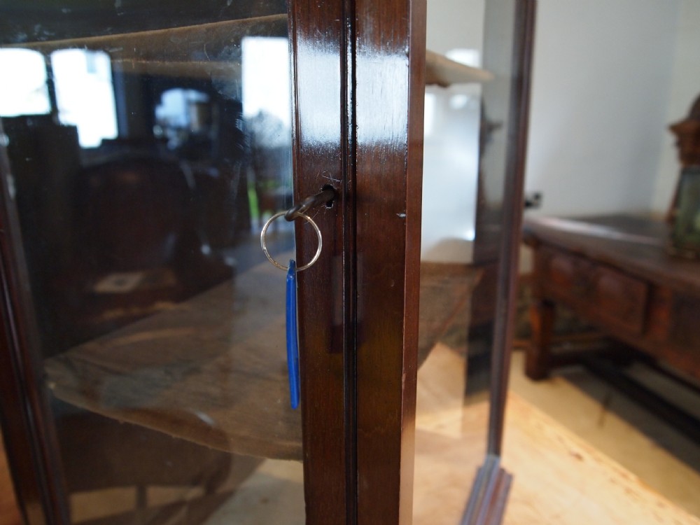 Cabinet shop display Victorian Mahogany John Sharpe Leicester c1890 View V