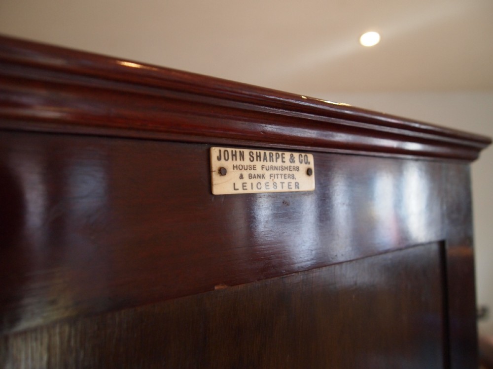 Cabinet shop display Victorian Mahogany John Sharpe Leicester c1890 View VII