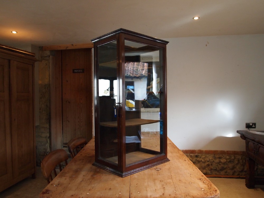 Cabinet shop display Victorian Mahogany John Sharpe Leicester c1890 View X
