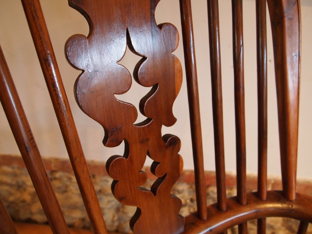 Chair Victorian Elm and Yew Windsor armchair c1840 View II