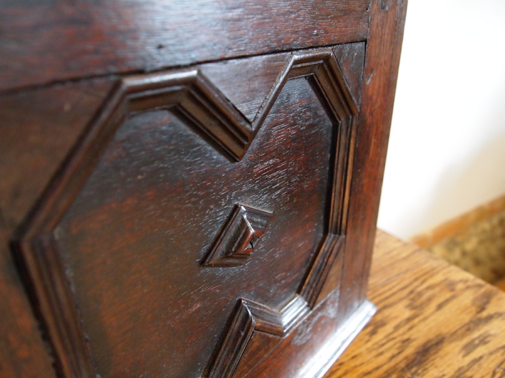 Cabinet cupboard Charles II Oak spice cabinet c1680 View VI