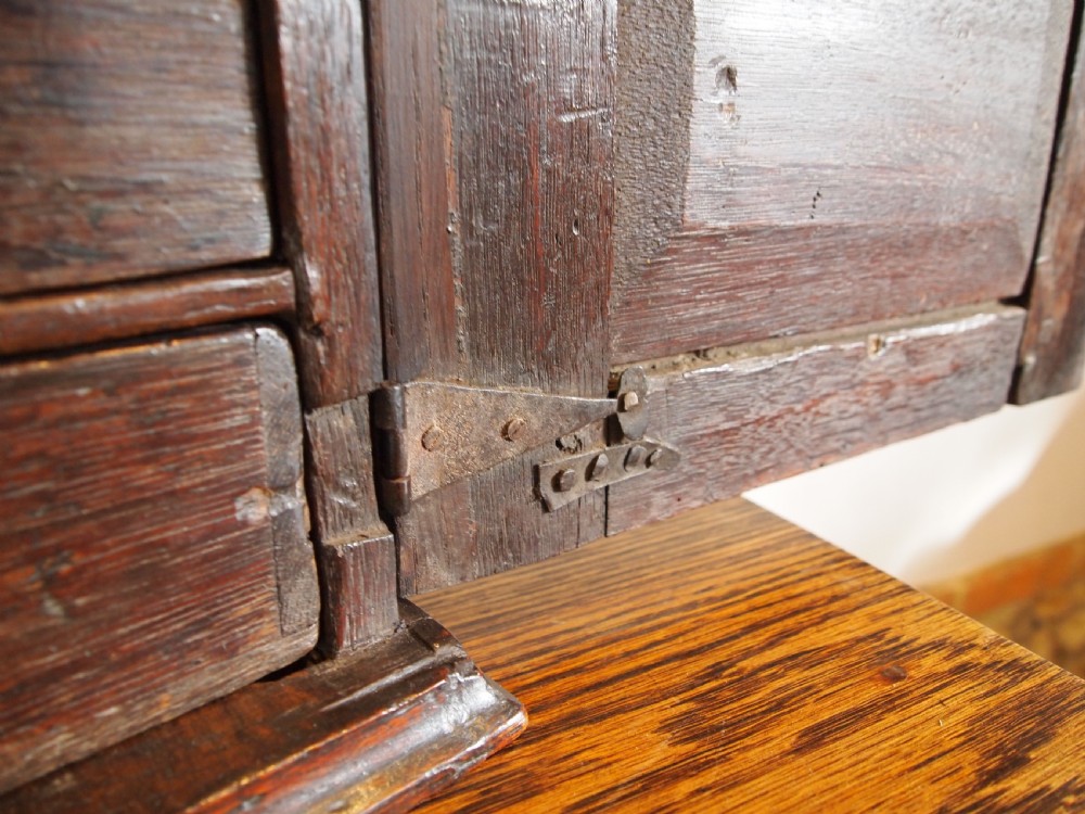 Cabinet cupboard Charles II Oak spice cabinet c1680 View X
