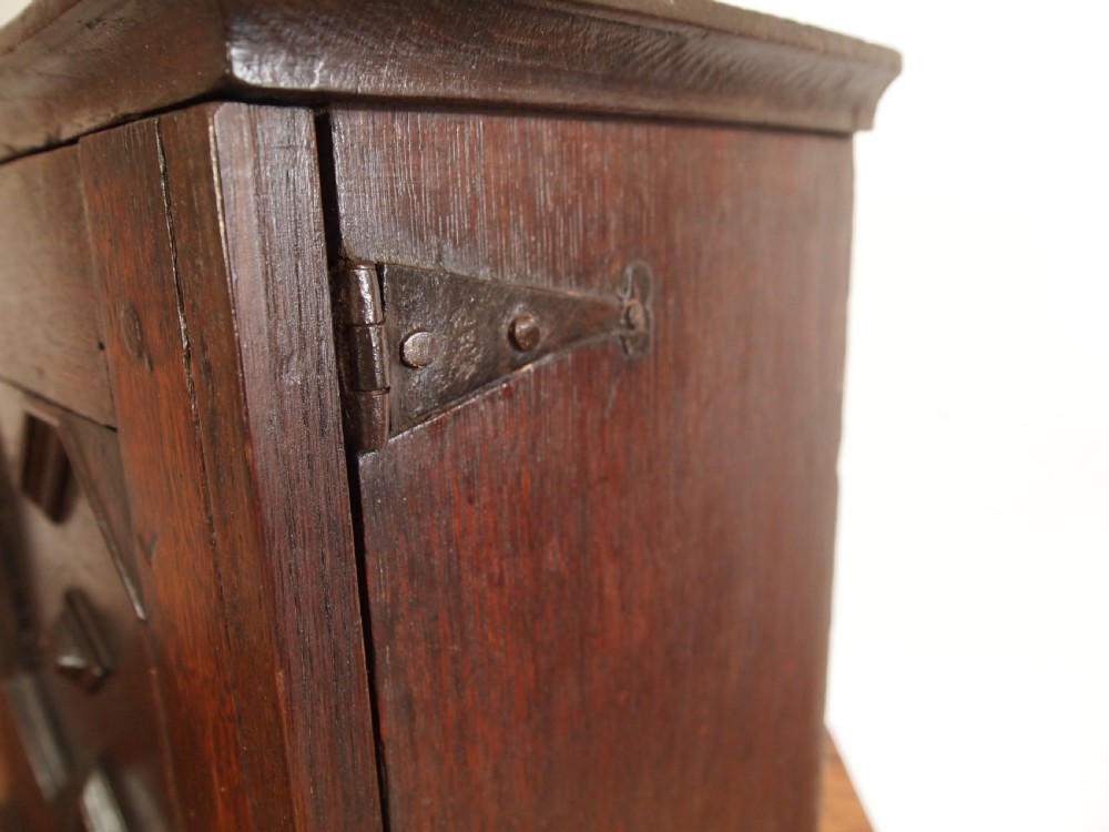 Cabinet cupboard Charles II Oak spice cabinet c1680 View XI