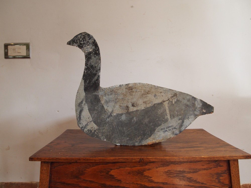 Decoy Goose American metal folk art Tripp city So Dakota c1920 View IX