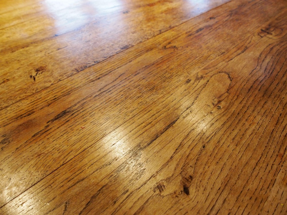 Table magnificent Victorian Oak refectory farmhouse dining c1850 View XI