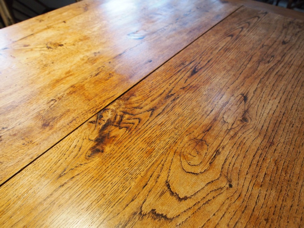 Table magnificent Victorian Oak refectory farmhouse dining c1850 View XIII