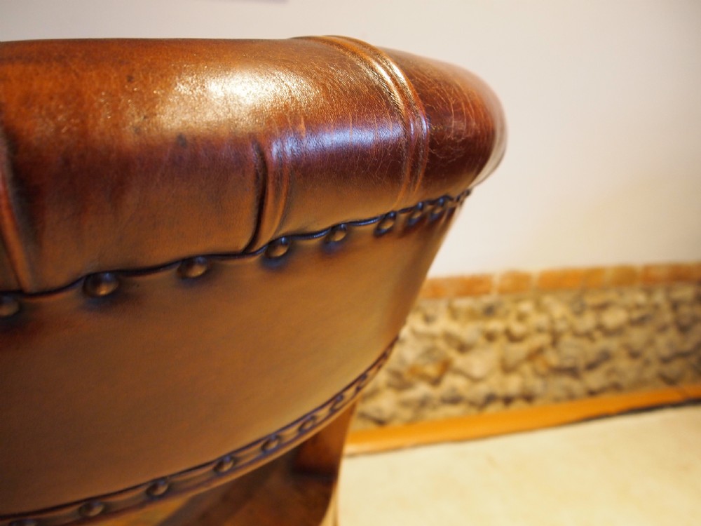 Chair stunning Victorian Elm desk or library chair c1860 View XIII