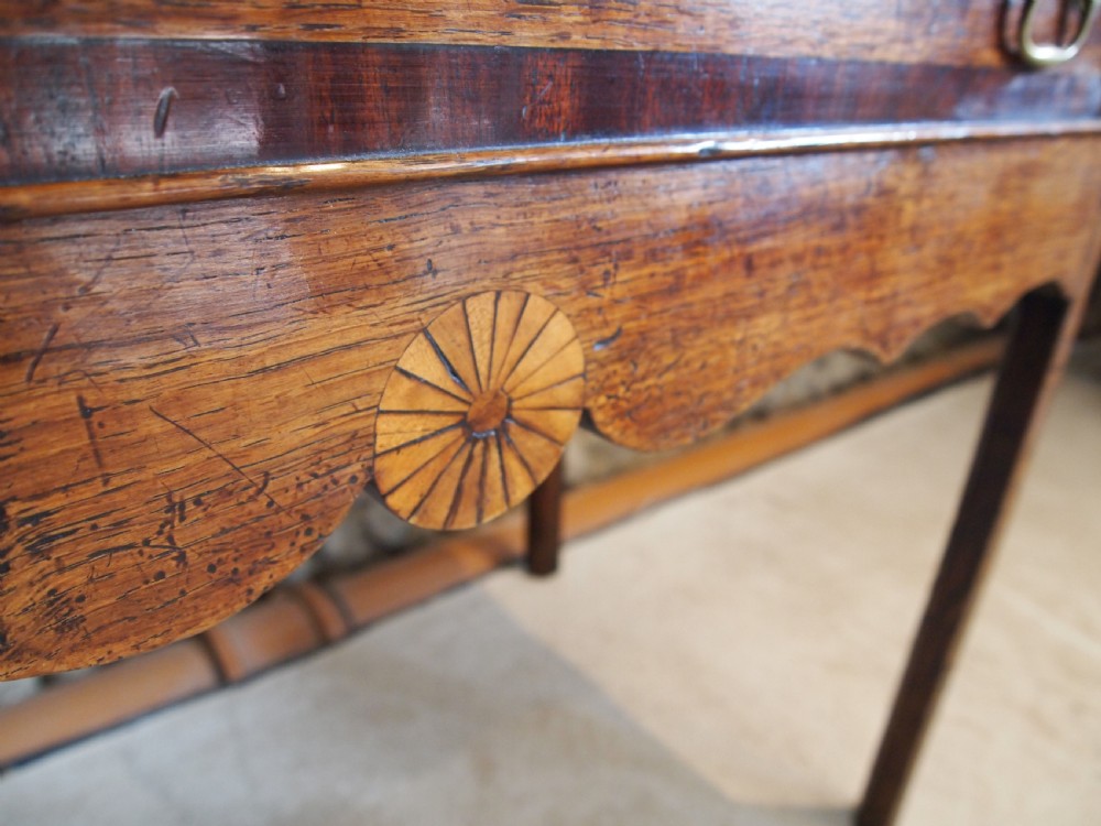 Table Lowboy Superb George III Oak Sheraton c1780 View III