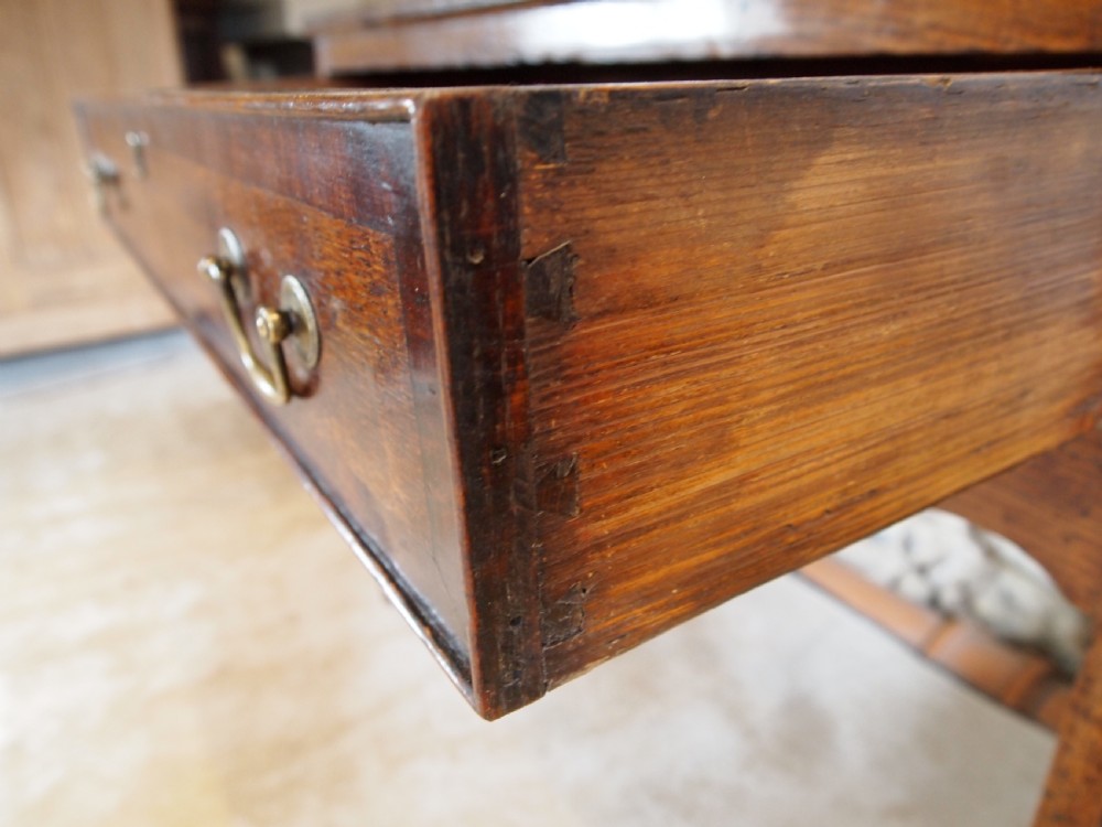 Table Lowboy Superb George III Oak Sheraton c1780 View IV
