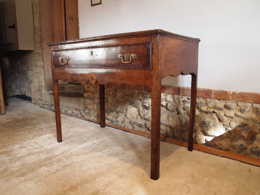 Table Lowboy Superb George III Oak Sheraton c1780 View V