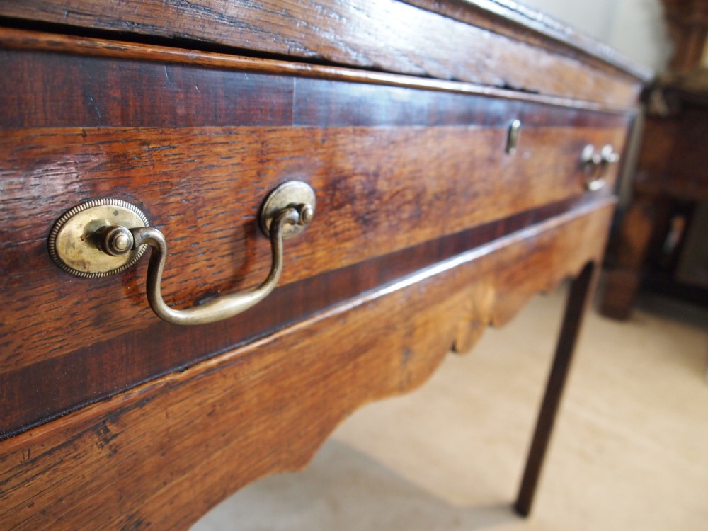 Table Lowboy Superb George III Oak Sheraton c1780 View VI