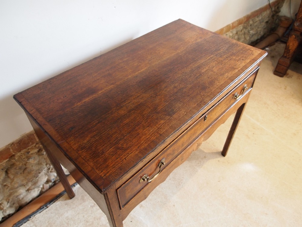 Table Lowboy Superb George III Oak Sheraton c1780 View VII