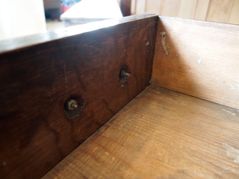 Table Lowboy Superb George III Oak Sheraton c1780 View IX