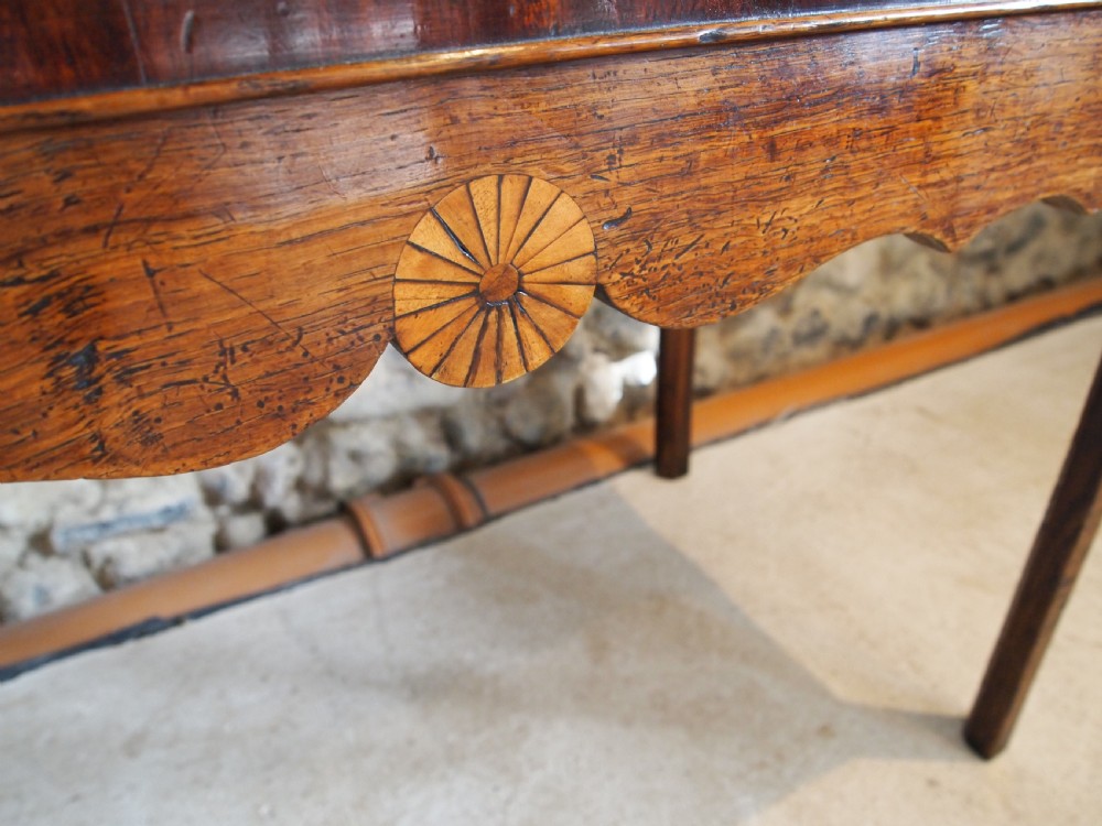 Table Lowboy Superb George III Oak Sheraton c1780 View XIII