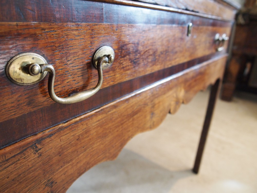 Table Lowboy Superb George III Oak Sheraton c1780 View XV