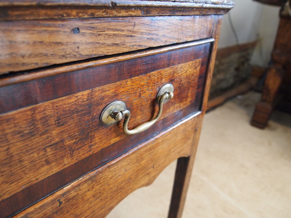 Table Lowboy Superb George III Oak Sheraton c1780 View XVI