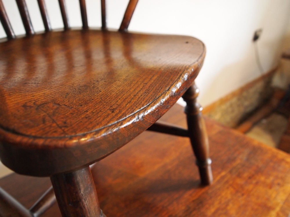 Chair very rare Early Victorian Child's stick back Windsor armchair c1840 View VI