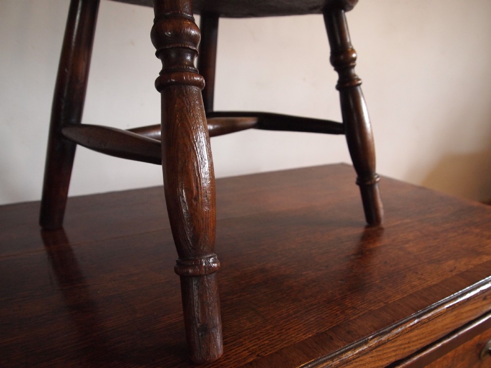 Chair very rare Early Victorian Child's stick back Windsor armchair c1840 View VII