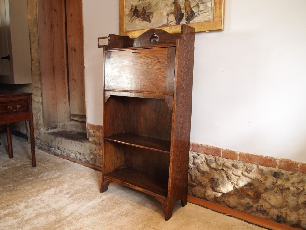 Bureau bookcase Arts and Crafts Oak c1900