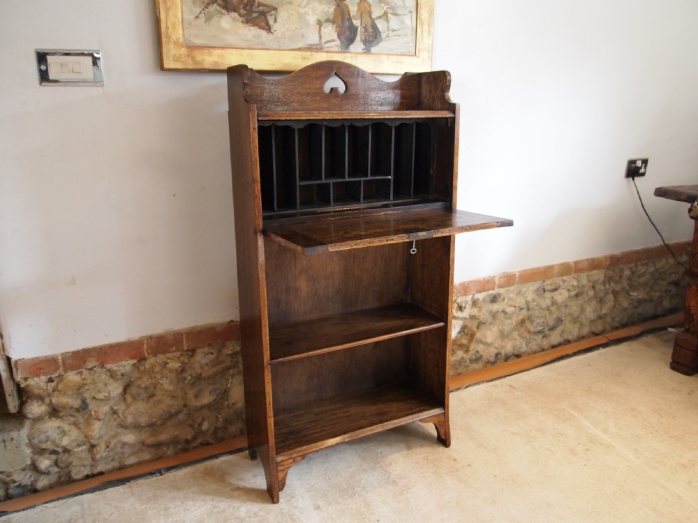 Bureau bookcase Arts and Crafts Oak c1900 View VI