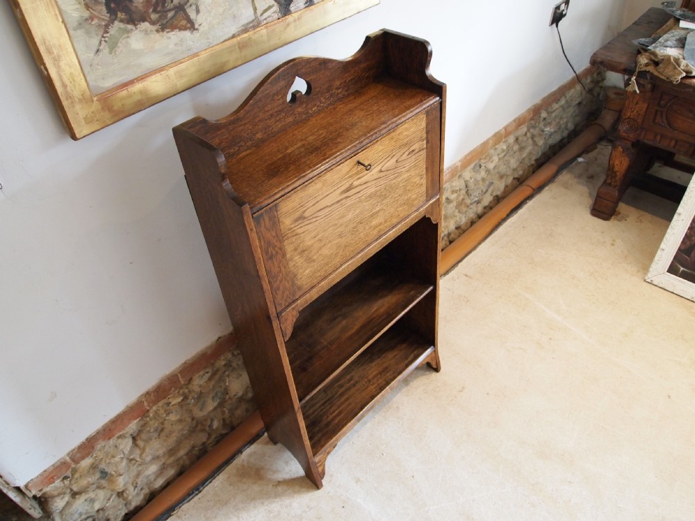 Bureau bookcase Arts and Crafts Oak c1900 View VII