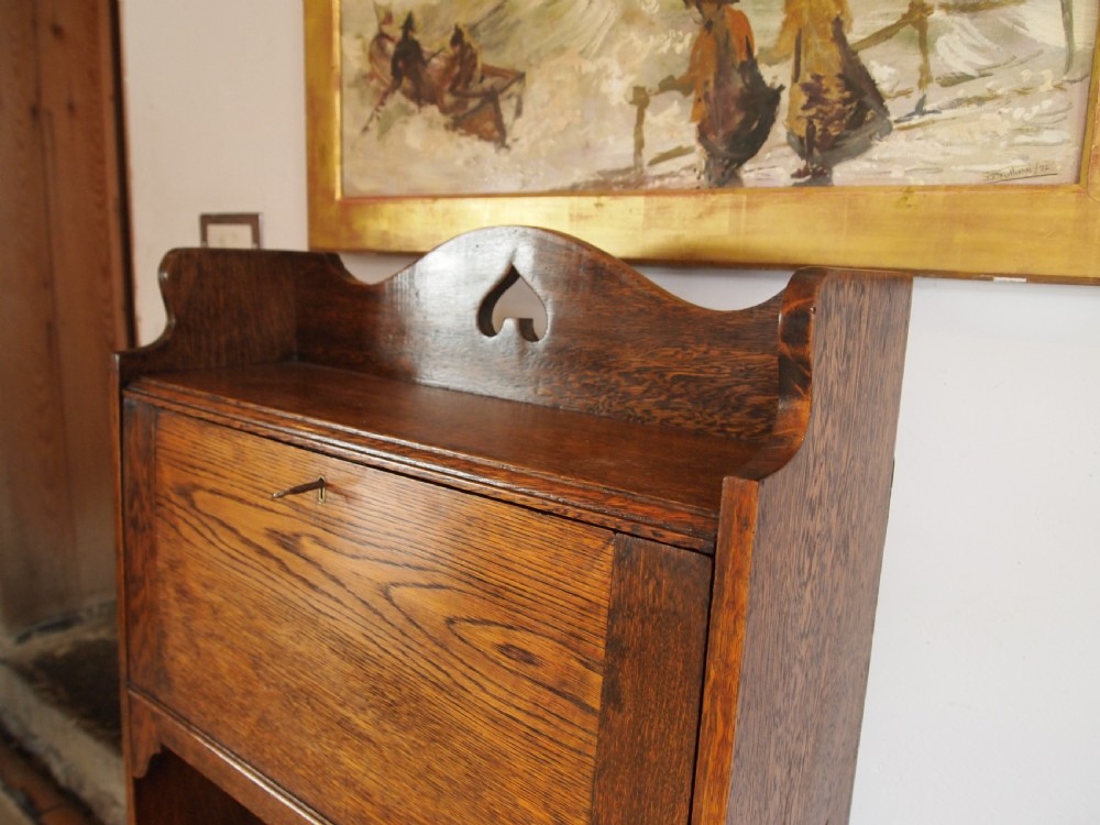 Bureau bookcase Arts and Crafts Oak c1900 View VIII