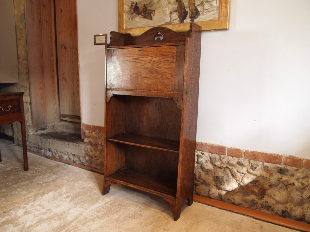 Bureau bookcase Arts and Crafts Oak c1900 View IX