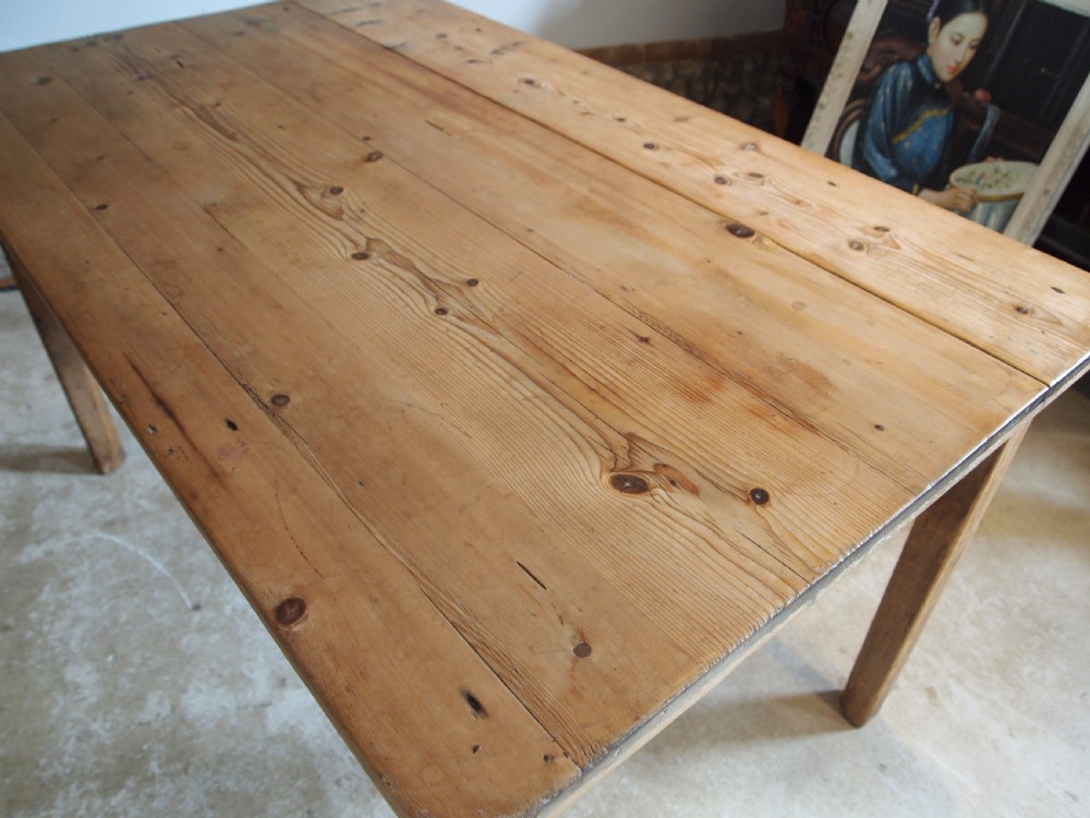Table George IV Pine farmhouse refectory dining c1820 View III