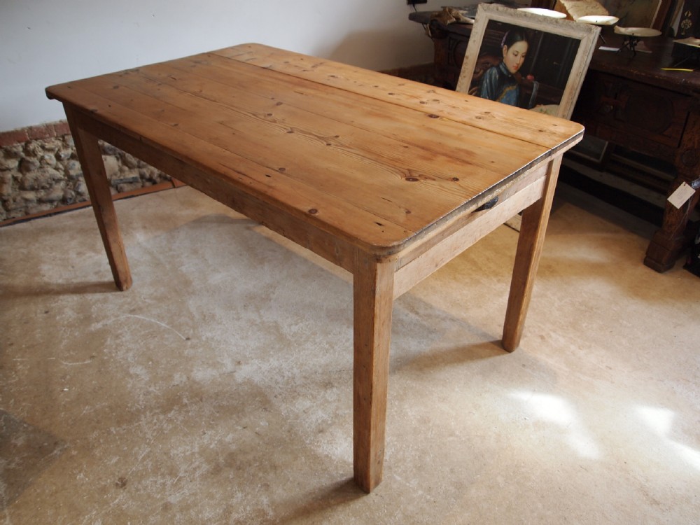 Table George IV Pine farmhouse refectory dining c1820 View V
