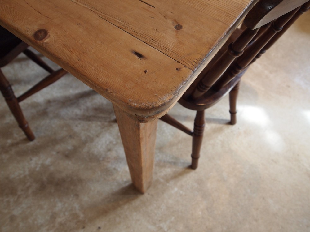 Table George IV Pine farmhouse refectory dining c1820 View VIII