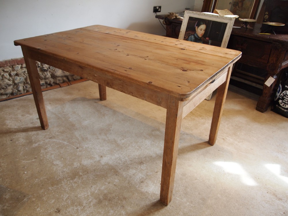 Table George IV Pine farmhouse refectory dining c1820 View X