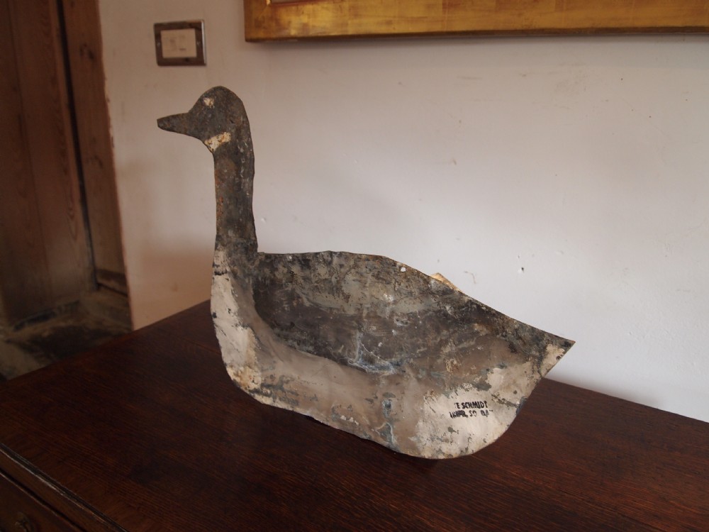 Decoy Goose American metal folk art Tripp city So Dakota c1920 View V
