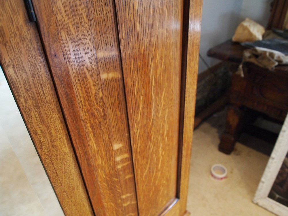 Wardrobe stunning Arts and Crafts Oak Liberty style c1900 View X