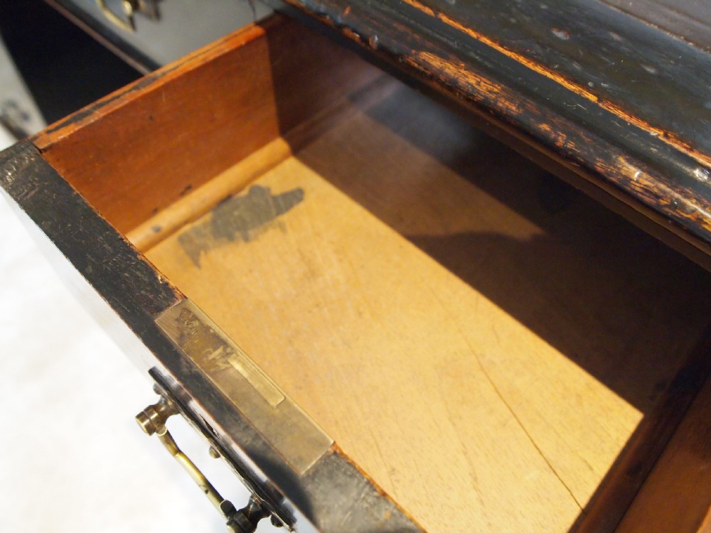 Desk Arts and Crafts Ebonised 3 part desk Mahogany Victorian c1880 View VII