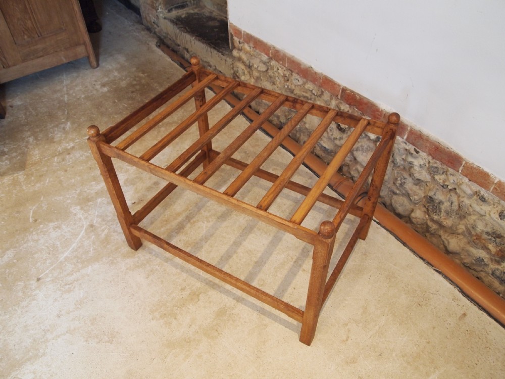 Luggage stand Oak large c1920 View V