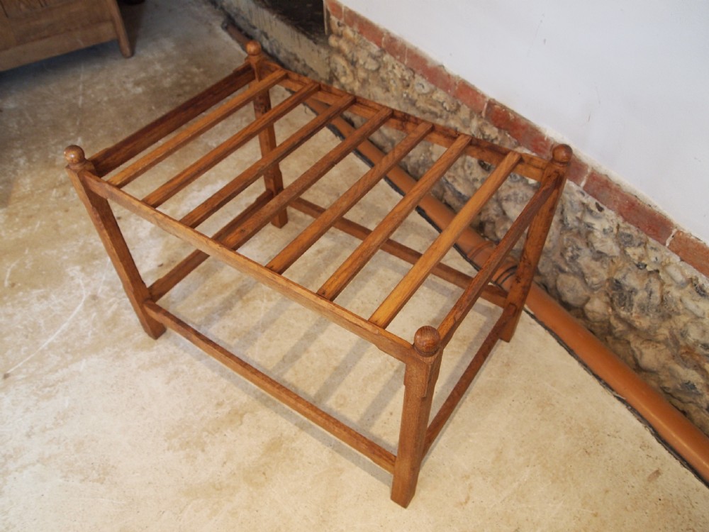 Luggage stand Oak large c1920 View IX