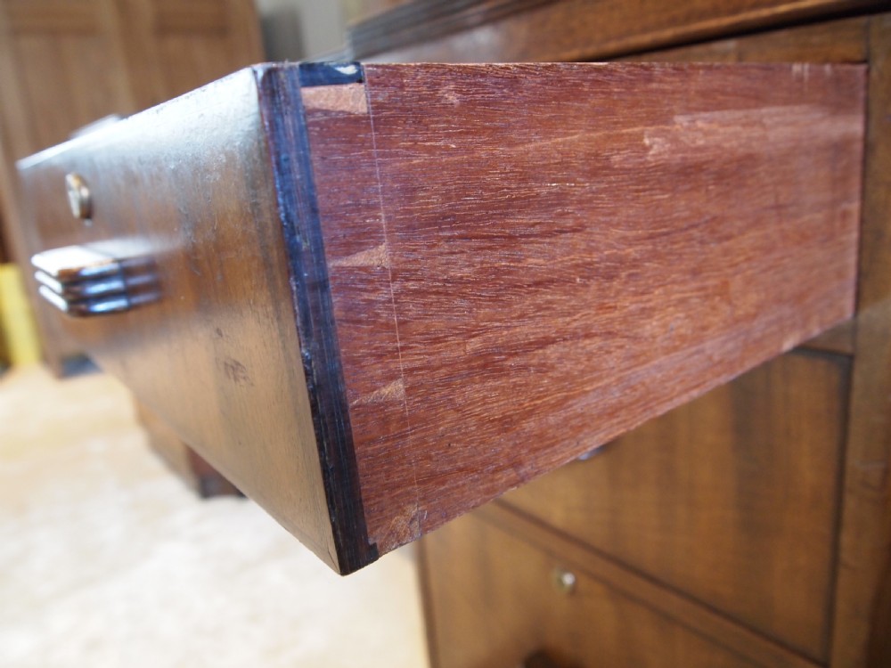 Desk Stunning Art Deco Mahogany Partners desk c1925 View VIII